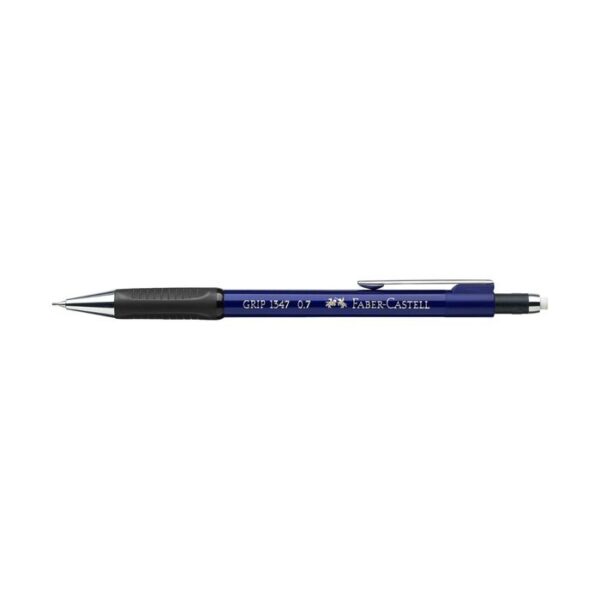 Карандаш механический 0,7 мм Faber-Castell GRIP 1347 с ластиком, резиновый упор, синий